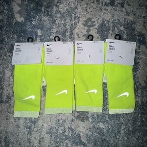 W(9.5-11) M(8-9.5) Nike Spark CU7199 Dri-Fit Volt Crew Running Socks 4 Pair